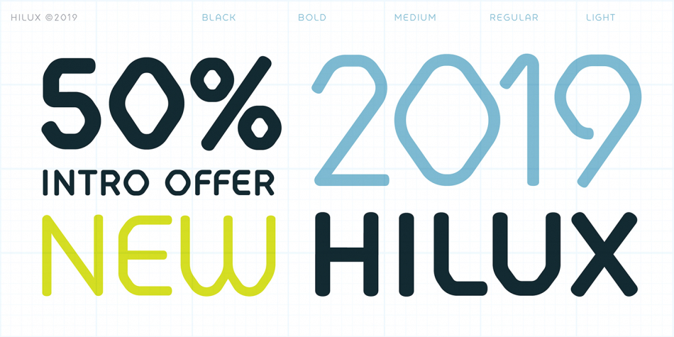 Hilux Black Font preview